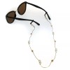 SA106 Womens Eyeglasses Neck Loop Gold Thread Chain Pearl Pendant