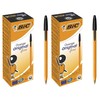 Bic Orange Fine Ballpoint Pens, Fine Point (0.8 mm), Black