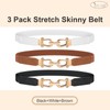 JASGOOD Cinturón Elástico Retro Para Mujer, Paquete De 3, Con