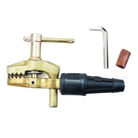 Brass Ground Welding Earth Clamp, Electroplated Earth Clip, Heavy Duty 600A Brass Welding Earth Ground Cable Clip for Welder Tools (Copper on top and Iron on top)