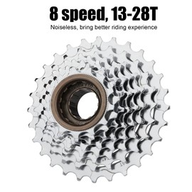 Buachois Bicycle Freewheel Cassette, 8 Gears 13-28T Steel Thread Gear Sprocket MTB Freewheel Sprocket Cassette Wheel Replacement Accessories for 8/2 x 8/24 Speed Mountain Bike Road Bike Folding Bikes