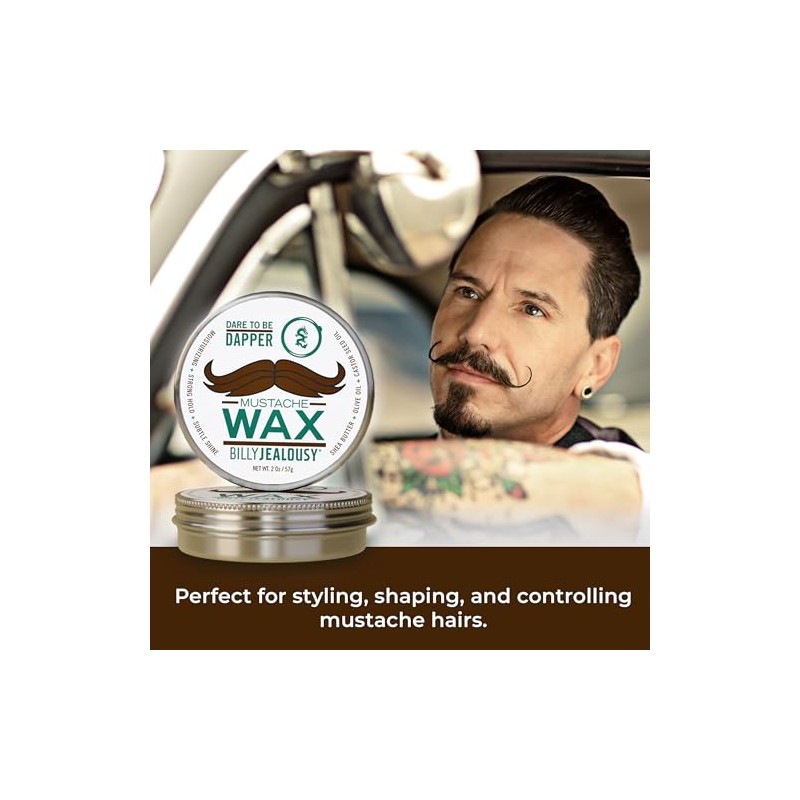 Billy Jealousy Bulletproof Mustache Wax, 2 Oz