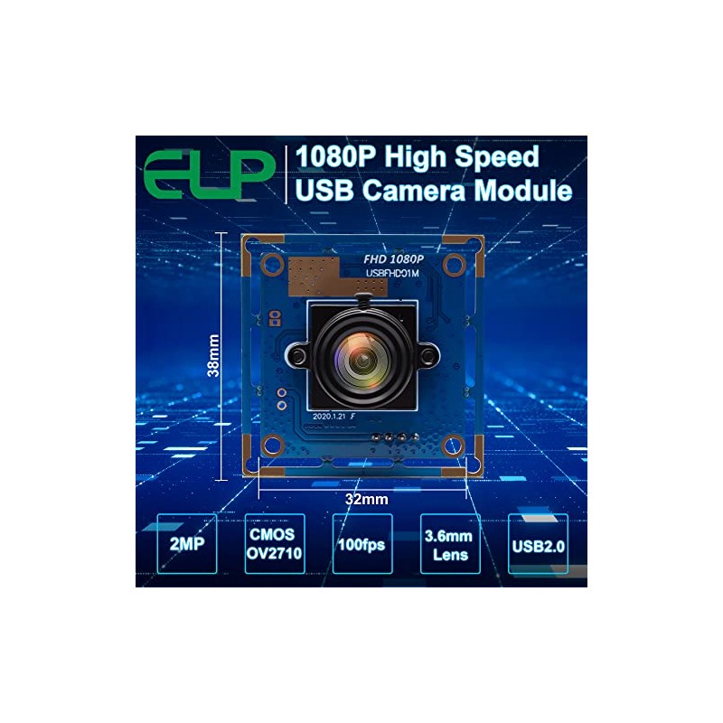 ELP 2megapixel HD Libre de Conductor de Soporte de cámara