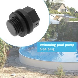 LT Easiyl Pack of 4 Pool Pump Pipe Plugs Drain Plugs with Seals Compatible with Hayward SPX1700FG, Compatible with Hayward SuperPump SP2600X 19.7 x 18.7 mm, Black