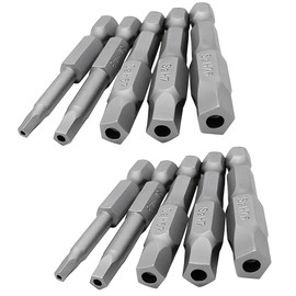Teocpai 10Pcs Magnetic Pentagon Head Screwdriver Bits Set 1/4 Inch Hex Shank Security Screw Driver Drill Bit 50mm/2 Inch 5 Sided Security Tamper Proof Drive Bit H3-H7.6