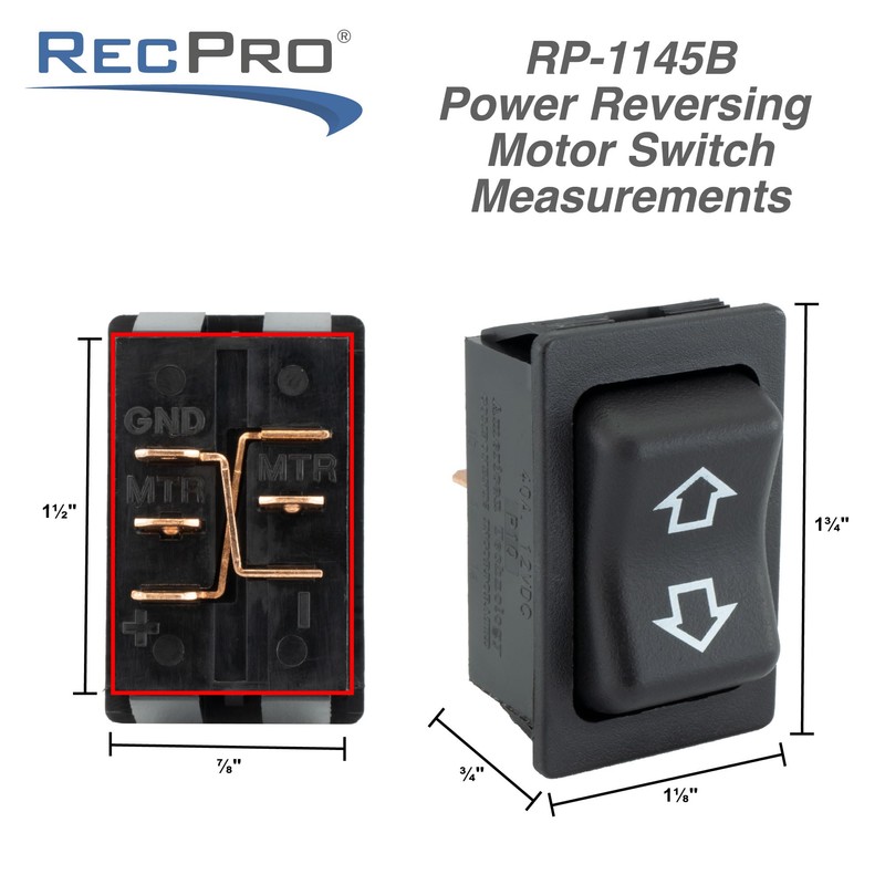 RecPro RV 40 AMP Power Reversing Motor Closed Circuit Switch