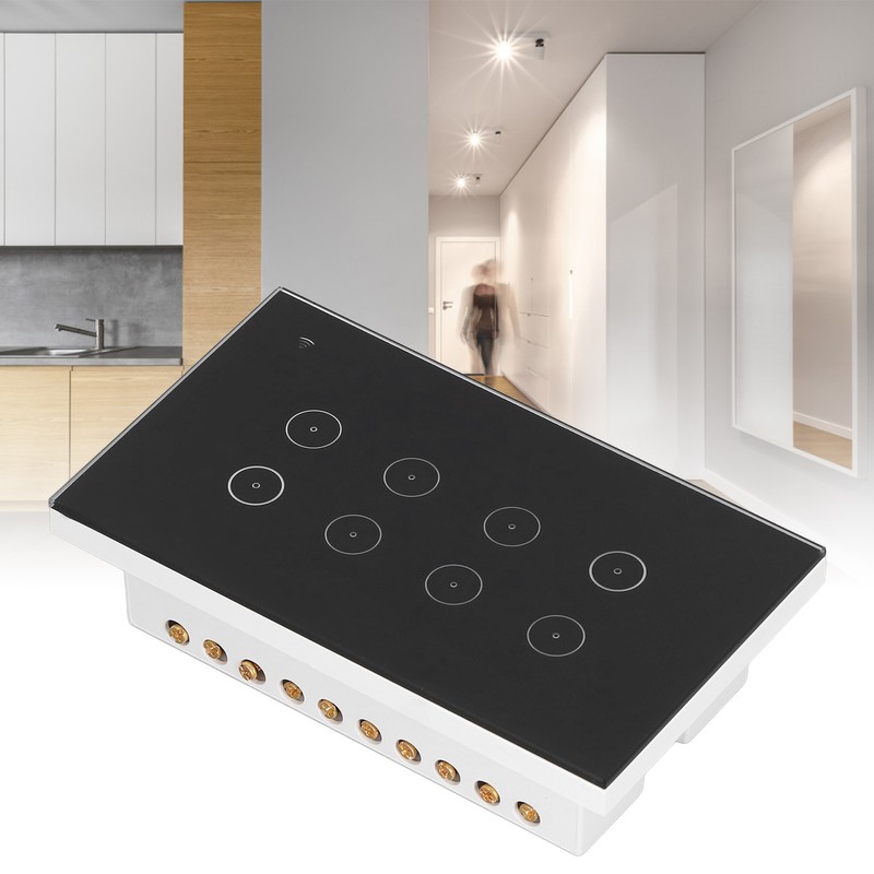 8 Gang Smart Switch WiFi Wall Switch Remote Control Touch