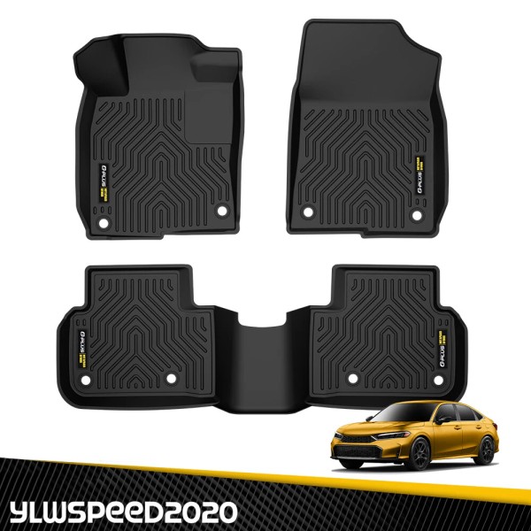 ylwspeed20 Floor Mats Liner Set Fit For 2022-2025 Honda Civic
