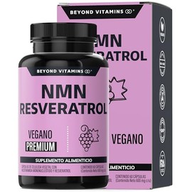 NMN + Resveratrol 99% + Betaína HCL + Quercetina Extracto | Beyond Vitamins | Producción de NAD+ | VCaps Cápsulas de tecnología Vegana | Premium Blend