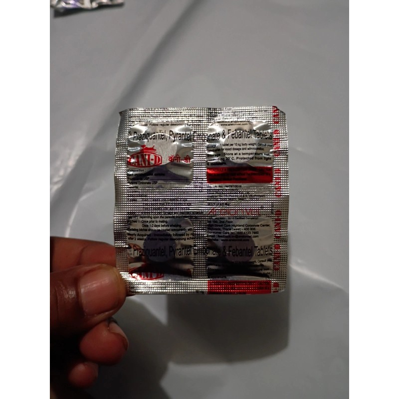 10 Tabs De-wormer For Dogs Tape Round Hook Worms