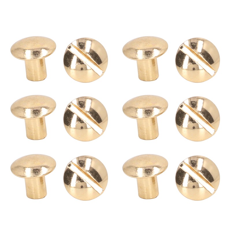 200 Sets Book Binding Screw Uniform Coating Curved Surfaces Brass