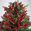 YiYa 36 Pcs Christmas Holly Berries Artificial Red Berry Stems