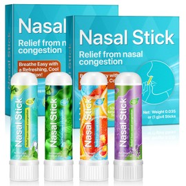 BRXFQFVE Nasal Stick 8 Pack- Portable Nasal Inhaler Stick