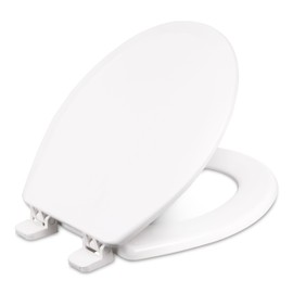 Centoco Centoco Wooden Toilet Seat Round, Closed Front with Cover, Residential, Made in the USA, 700-001, White