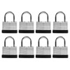 SafiSwords 8-Pack Keyed Alike Laminated Steel Padlocks Keys, 1-3/4" Wide,