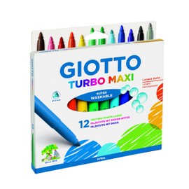 Giotto Turbo Maxi 0764 00 Fibre-Tip Pens – Assorted