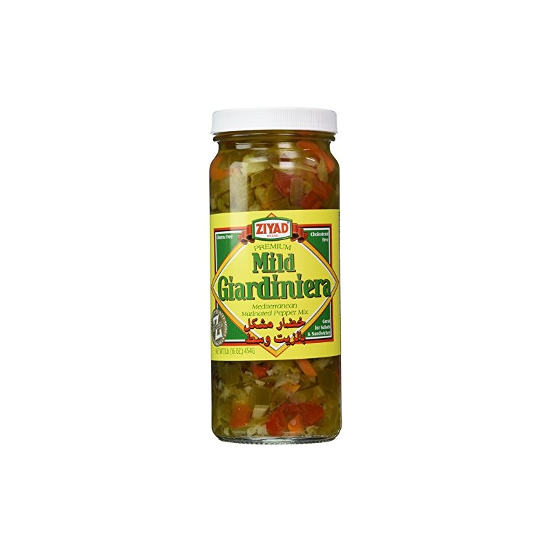 Ziyad Giardiniera Mild Mix - 16oz Jar - Chicago-Style Pickled