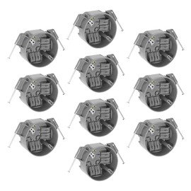 20.3 cu. in. PVC New Construction Ceiling Electrical Junction Box, New Work Non-Metallic Ceiling J-Box w/Nails, ETL Listed, 2 Hour Fire Rating, Gray, 10-Pack