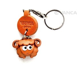 No/Sheep Genuine Leather Zodiac Keychain Bankakraft Leather Story (Made in Japan)