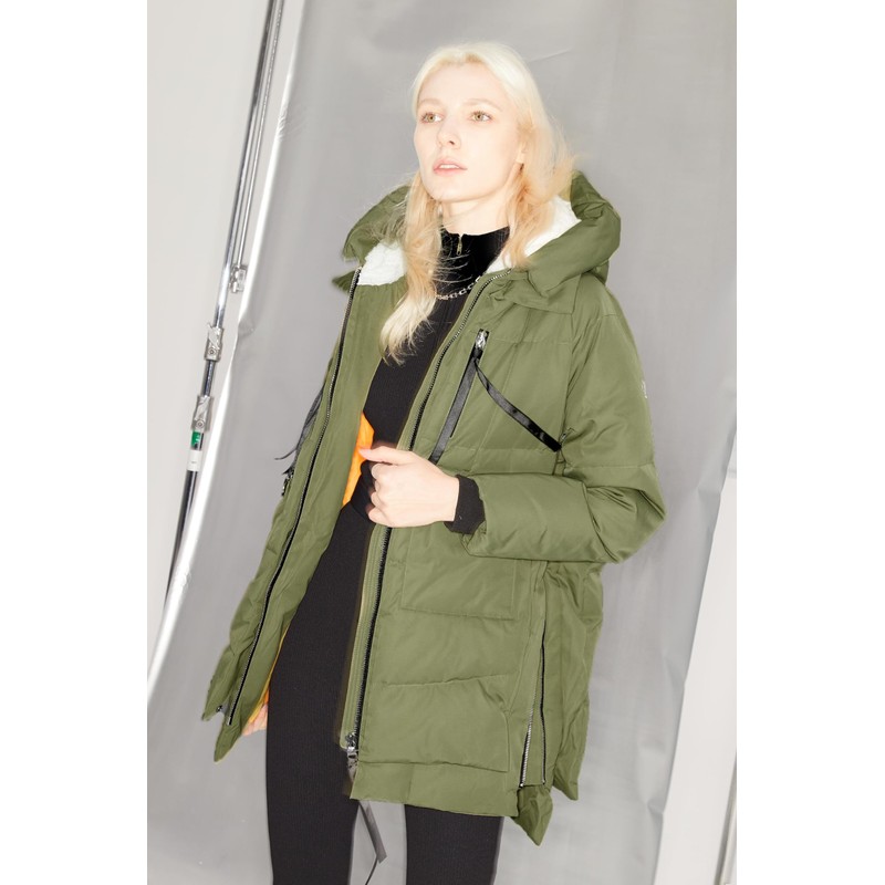 Orolay Women's Thickened Down Jacket Green 2XL