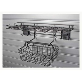 HandiWall Garden Center Rack and Basket for Garage Slatwall Panels