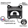 Luwanburg Black Magnetic Beer Bottle Opener Wall Mounted with Screws