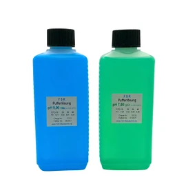 FSRTOP pH 7 und pH 9 Kalibrierlösung Set, je 250 ml Pufferlösung, für pH-Messgeräte, Grün und Blau