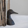 Creative Co-Op Decorative Distressed Cast Metal Duck Head Bookends, Black,