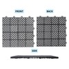 MERITLINE Interlocking 24 PCS Black Drainage Tiles 12 x 12