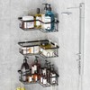 UUlioyer Corner Shower Caddy 3-Pack, Shower Shelf No Drilling, Bathroom