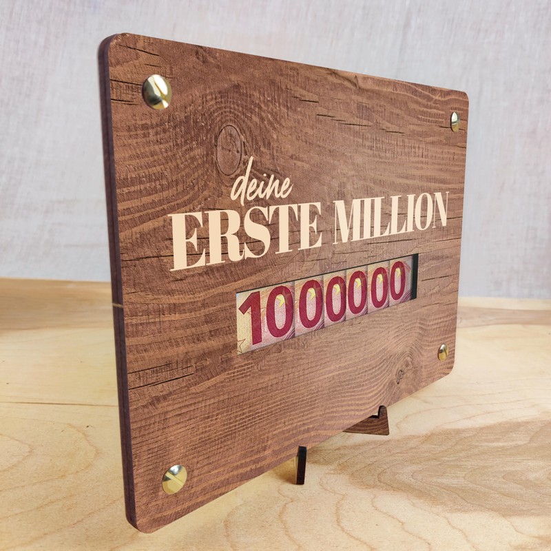 Gift Your First Million – XL Wooden Money Gift with