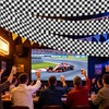 4 Pack Race Car Foil Fringe Garland Black White Checkered