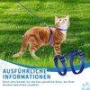 KOMUNJ Escape Proof Cat Harness, Adjustable Nylon Harnesses, Cat Lead
