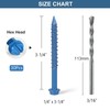 VGBUY 1/4 x 3-1/4 Inch 30Pcs Concrete Screws, Hex Head