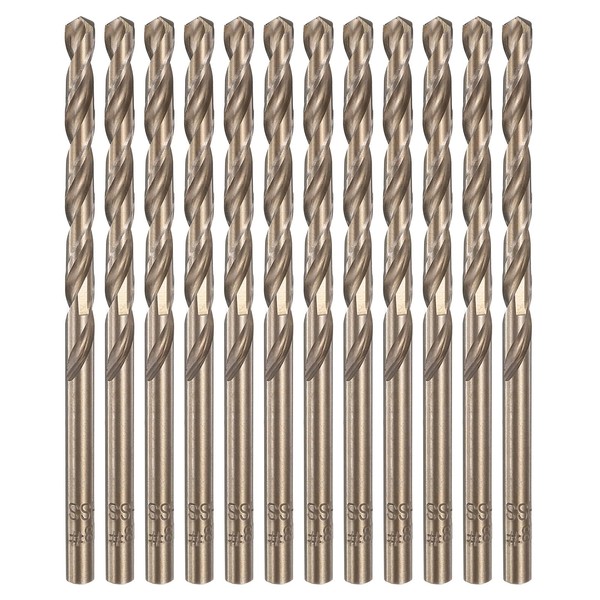 HARFINGTON 12pcs Cobalt Drill Bit, #18 0.1695" HSS-CO Aircraft Twist
