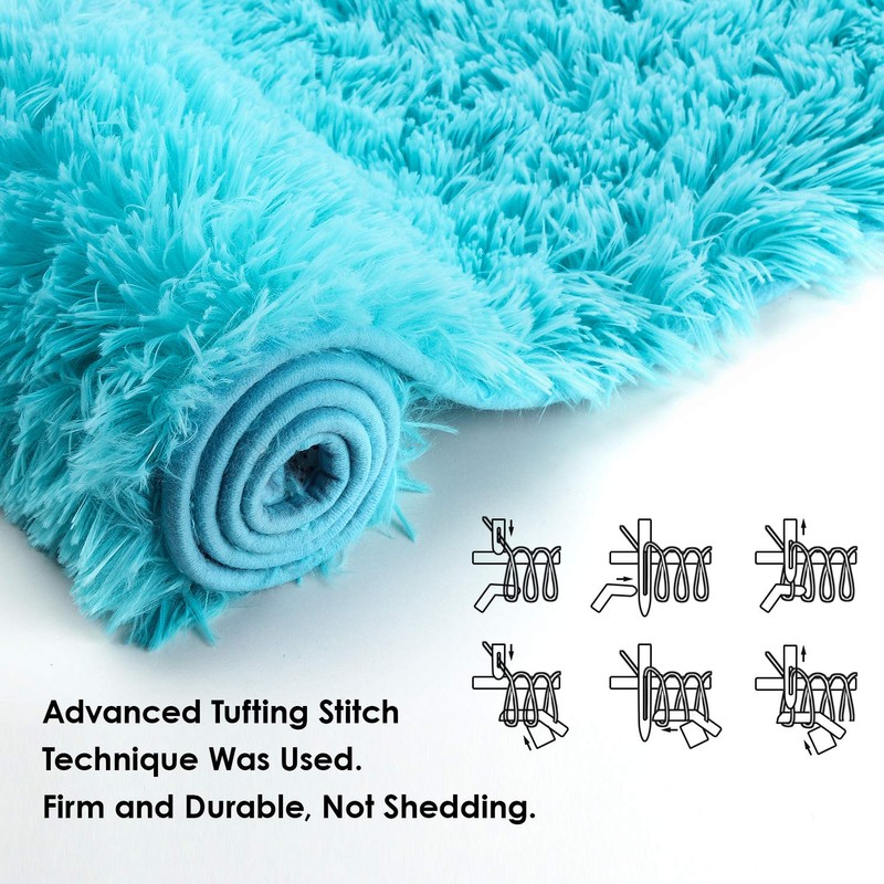 Ompaa Fluffy Rug, Super Soft Fuzzy Area Rugs for Bedroom