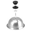 QWORK® Pack of 3 Burger Covers, Melting Dome, Stainless Steel,