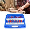 15Pcs Router Bit Set 1/4in Shank Carbide Trimmer Engraving Machine