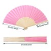 generic 20pzs Abanicos Plegables Mano Rosa Abanicos Tela For Fiesta