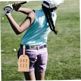 OHPHCALL Golf Bag Tag Leather Tee Holder Compact Golf Tee Carrier for Easy Organization Outdoor Golfing Accessory Lightweight and Practical Design