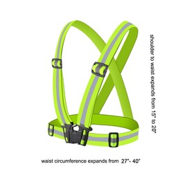 Tomedeks 1 x high visibility vest, bicycle safety vest, reflective vest, running vest, bicycle safety vest, x