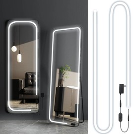 Blikshin Led Vanity Mirror Lights, 13.2FT 6000k Full Body Mirror Light Strip, Stick on Vanity Lights with AC Adapter Touch Control, Makeup Lighting for Full Body Mirror/Makeup Table/Bathroom