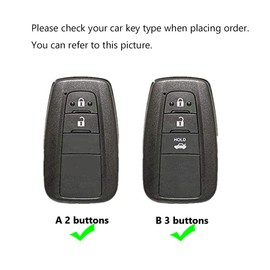 ontto for Toyota Car Key Cover Leather Key Fob Cover for Toyota CHR RAV4 Camry C-HR Corolla Prado Prius 2016 2017 2018 2019 2020 Remote Car Key Case Keyring Key Holder Protector 2 Buttons Brown