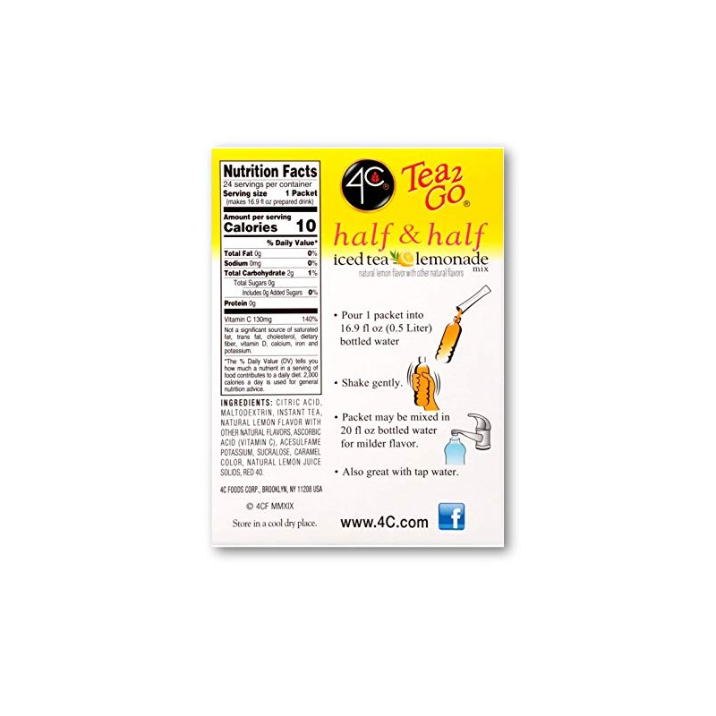 4C Half & Half Iced Tea Lemonade Mix- Sugar Free