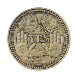 Yes No Challenge Coins,Lahviuu Yes or No Decision Coin Commemorative Coin Prediction Decision Coin Souvenir Collection Coins,Bronze(Style 2)