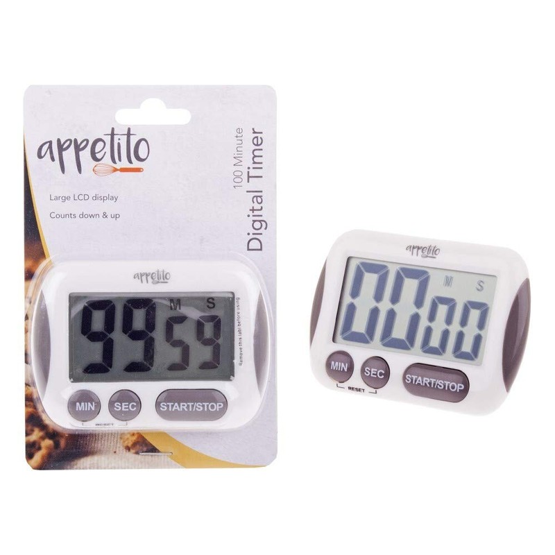 D.Line 100 Minutes Appetito Digital Timer with Large LCD Display,