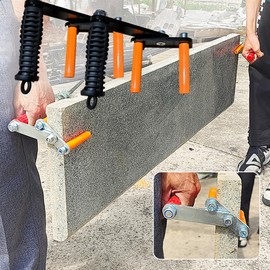 QSLKI 2PCS Panel Carrier Gripper, Drywall Carriers Load Heavy Duty Carry Clamp, Anti Rising Adjustable Strong Grip Glass Carrying Tool, Plasterboard Lifter for Plywood Sheet Moving Glass Sheet