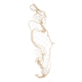 GLOREX 6 1860 101 Fishing Net Made of Cotton in Natural Colours, Approx. 100 x 200 cm, Maritime Wall and Table Decoration