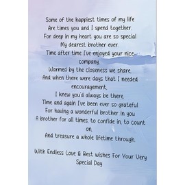 Bestmelo Brother Birthday Card,Brother Birthday Gifts,8x5.3 Inches,Quick-Dry,Eco-Friendly