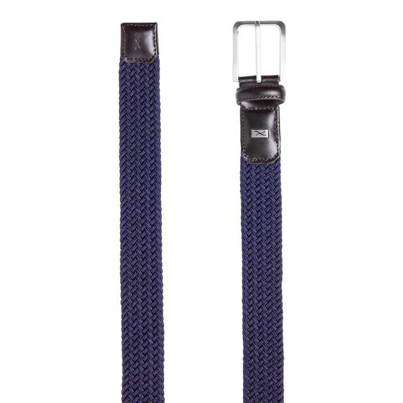 BRAX Men's Hi Flex Elastic Braided Belt, 22 Navy